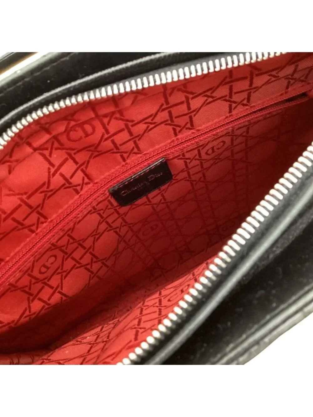 Dior Lady Cannage Stitch 2-Way Bag Black